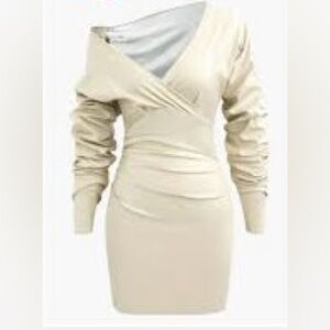 Chic Cream Long Sleeve Dress